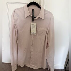 lululemon athletica Men's Pale Pink Long-Sleeve Button-Down Shirt